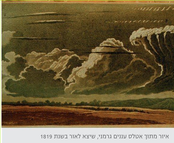 איור מתוך אטלס עננים גרמני, שיצא לאור בשנת 1819